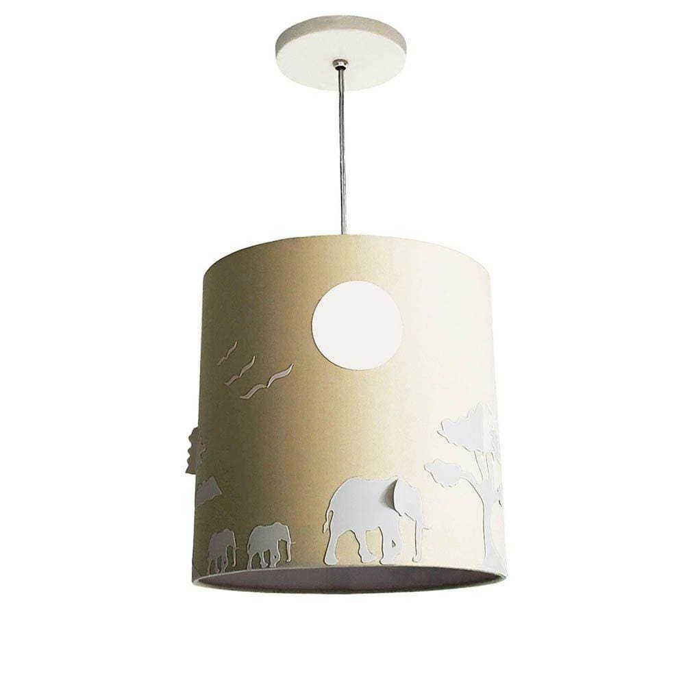 Luminária Pendente 1 Foco 15W Savana 4172 Tom Luz Iluminação Cru