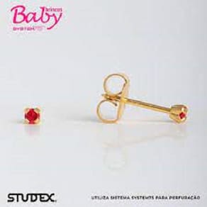 Brinco Studex System 75 Baby Tiffany  Rubi 2Mm - Cod 134