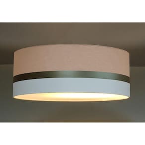Luminária de Teto Plafon Faixa Dupla de Sobrepor Tom Luz Iluminação Cáqui/Bronze/Branco