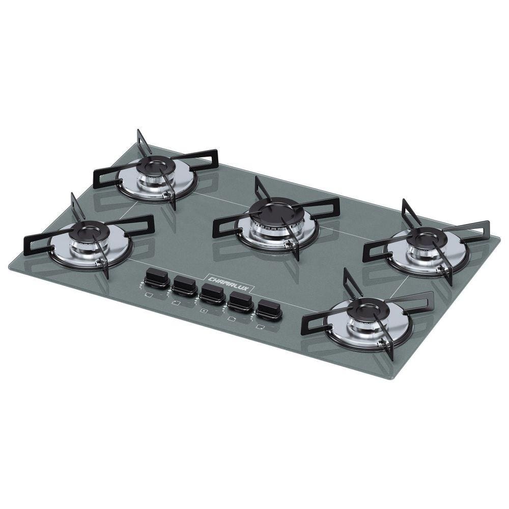 Cooktop 5 Bocas Ultra Chama Chamalux Cinza