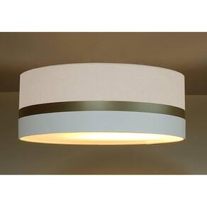 Luminária de Teto Plafon Faixa Dupla de Sobrepor Tom Luz Iluminação Branco/Bronze/Branco
