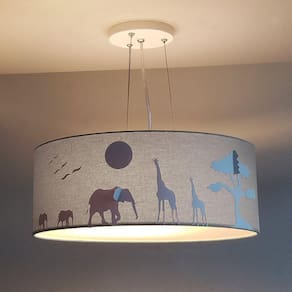 Pendente de Teto LED 50x15cm Savana 5857 Tom Luz Iluminação Cinza