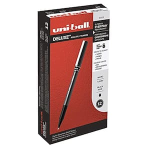 Caneta esferográfica uni-ball, 0,5 mm, tinta preta, barril cinza, dúzia