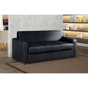 Sofá para Sala de Estar 3 Lugares 200cm Basic Preto