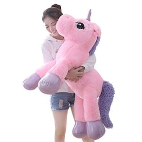 Almofada de pelúcia Unicórnio para quarto 110 cm