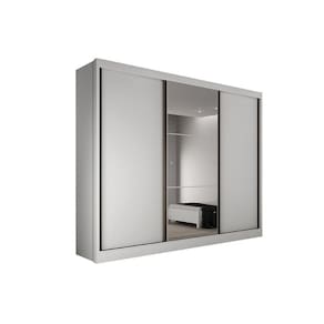 Guarda Roupa Casal 3 Portas E 6 Gavetas Diamond/Toulon Plus Branco - Novo Horizonte