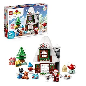 Conjunto de brinquedos Duplo Gingerbread House, para maiores de 2 anos, 50 peças