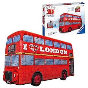 Quebra-cabeça 3D London Bus de 216 peças — fácil de clicar, para crianças e adultos, ajuste perfeito