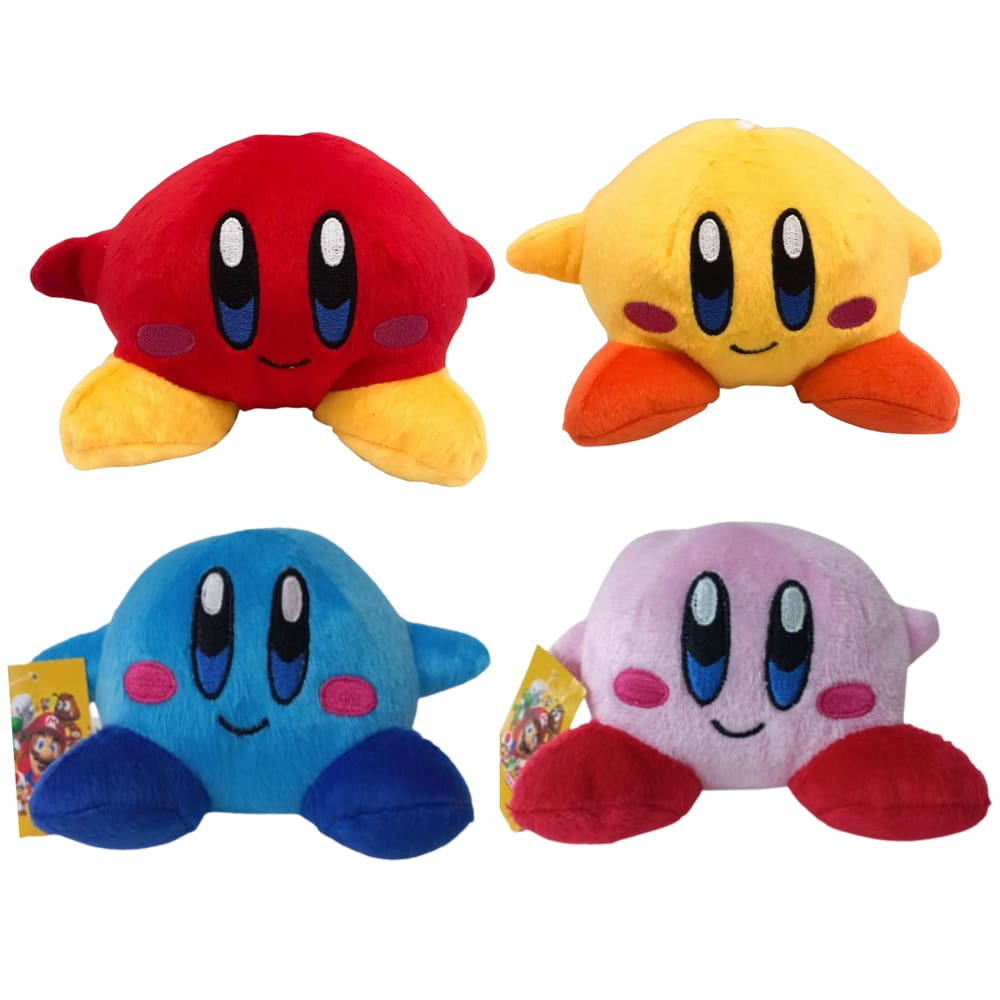 Pelúcias Kirby da Turma do Mario - 04 Personagens