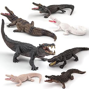 Conjunto de bonecos Jungle Reptiles, 7 peças de brinquedo de crocodilo