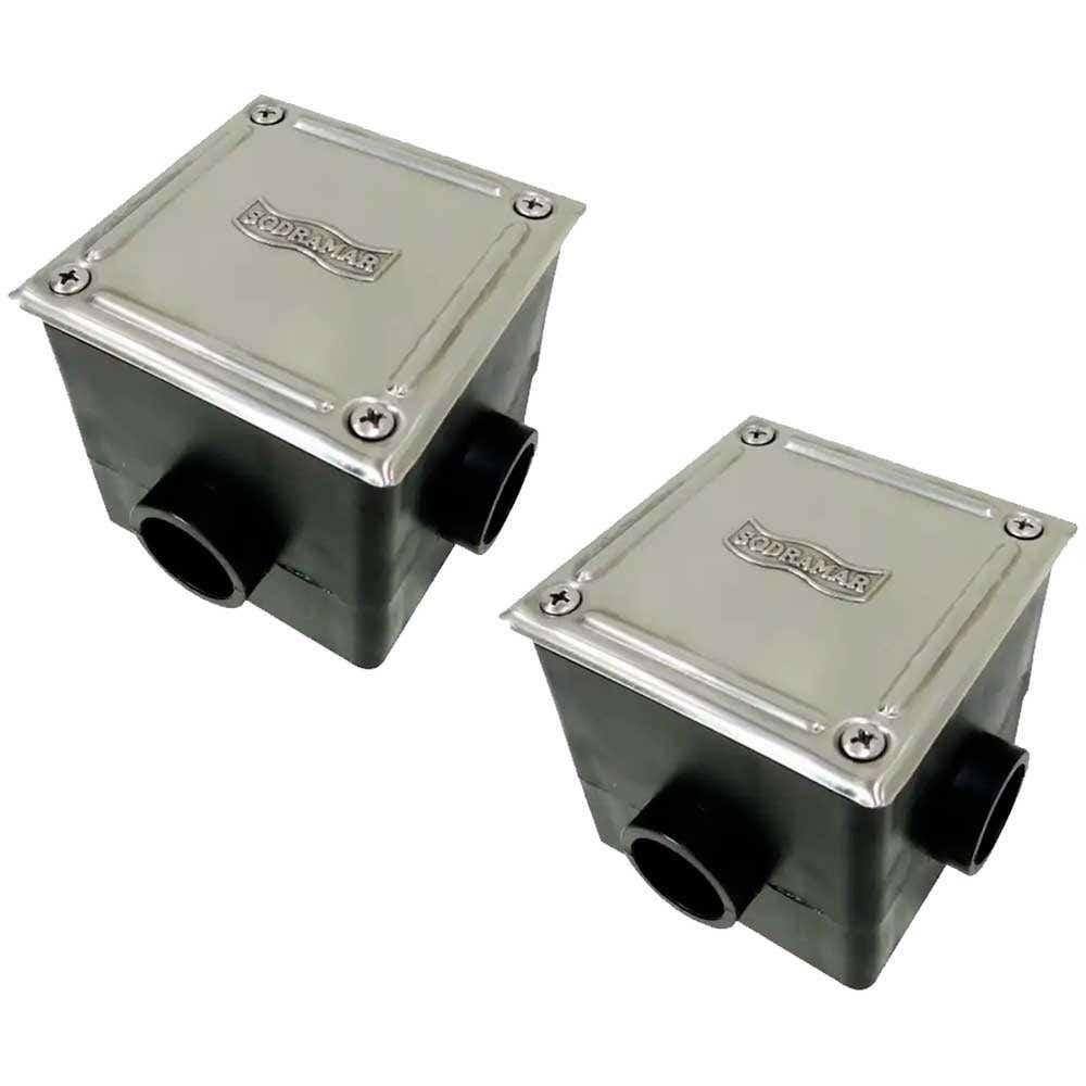 Caixa de Passagem Tampa Inox Piscinas 11x14cm 2 Uni SODRAMAR
