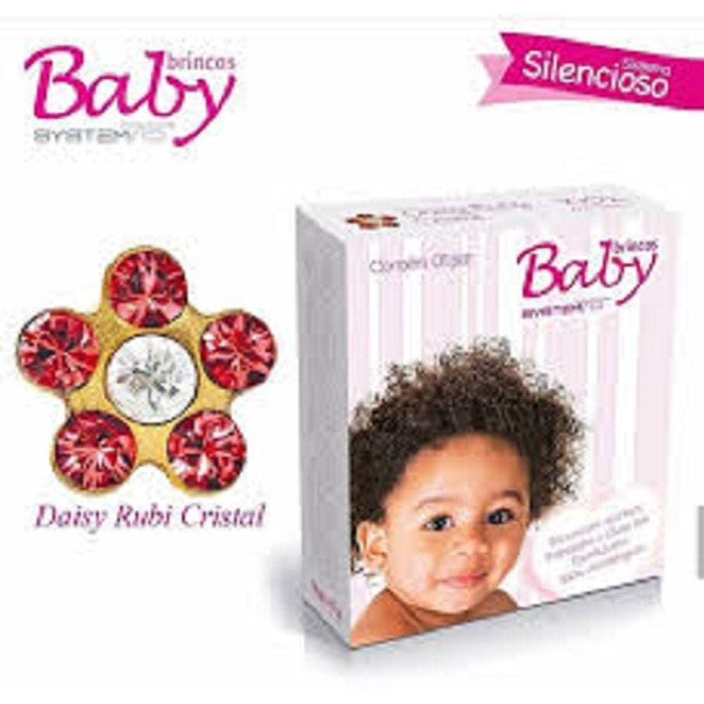 Brinco Studex System 75 Baby Daisy Rubi Cristal - Cod 125