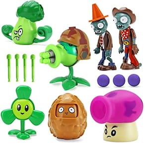 Conjunto de bonecos de ação PVZ — 7 peças, série 1-2, ótimos presentes para crianças e fãs, festa de aniversário e Natal