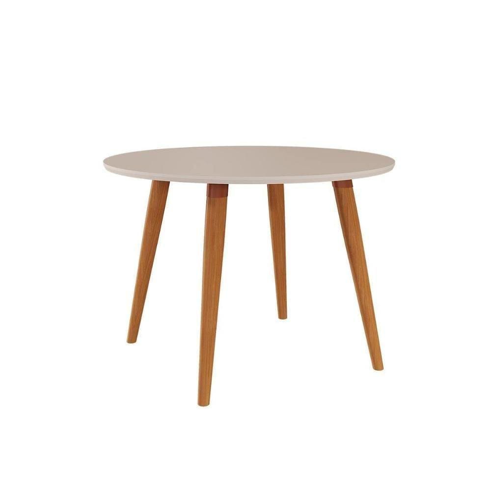 Mesa De Sala Jantar Dani 1,10 Madeira/off White/nude - Cimol