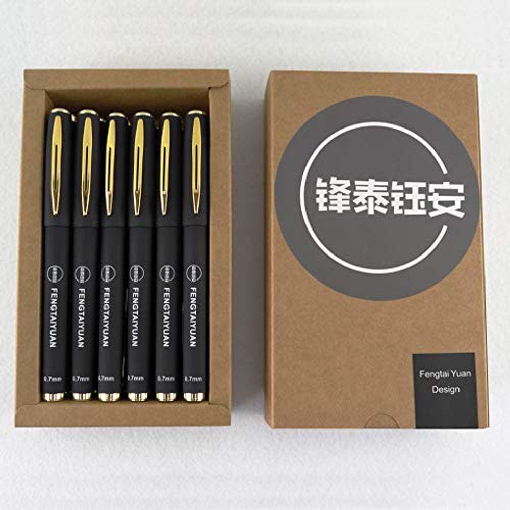 Canetas rollerball de tinta gel, pretas, de ponta fina, pacote com 18, lisas para escrever (0,7 mm, pretas, 18 unidades)