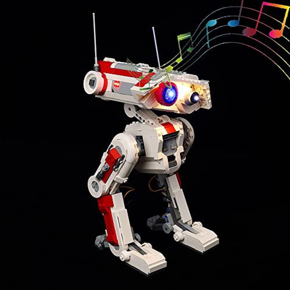Iluminação do conjunto de construção Kyglaring Star Wars BD-1 - versão sonora