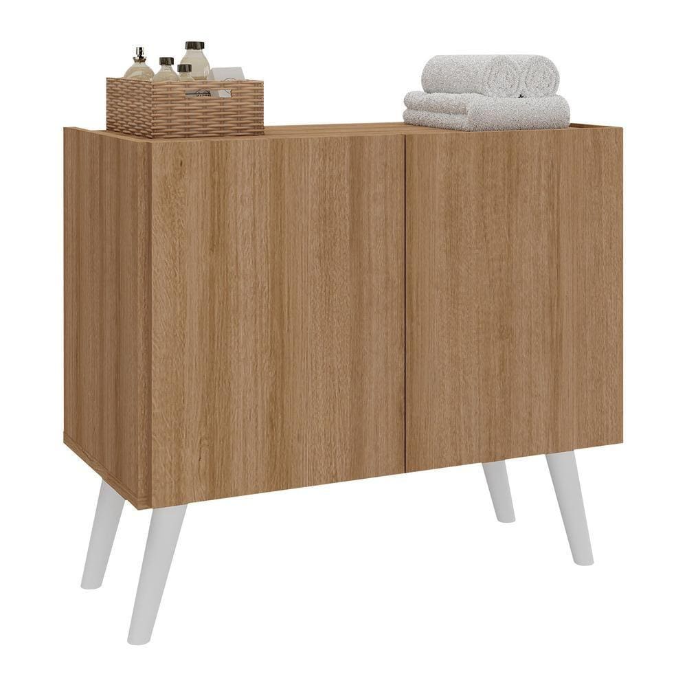 Gabinete Armário de Banheiro 62,5cm Retrô 2 Portas Multimóveis MP5045