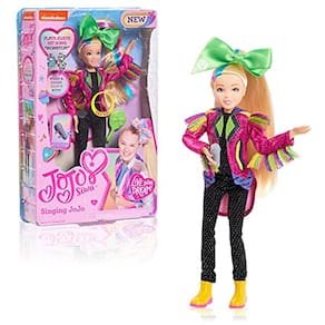Boneca cantora JoJo Siwa, música sem parar, jaqueta rosa
