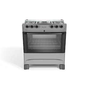Fogão 5 Bocas com Mesa de Inox e Acendimento Mueller Titânio