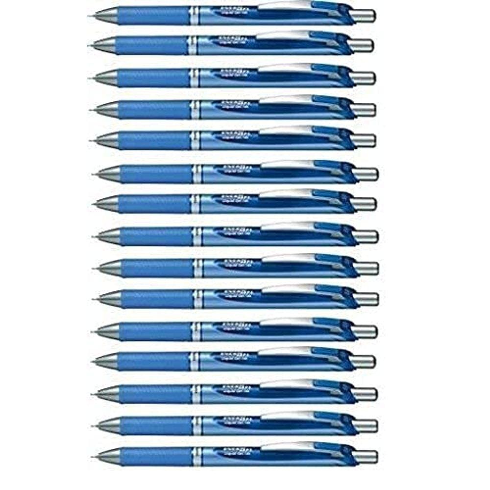 Caneta de gel EnerGel RTX de 0,5 mm com tinta azul, pacote com 5 (15)