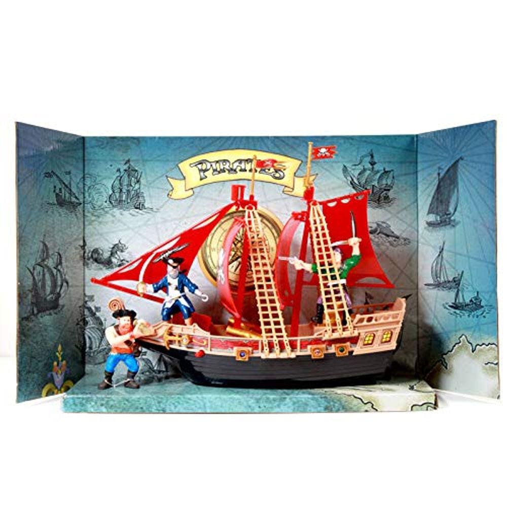 Conjunto de brinquedos Toy Pirate Ship Adventure, vermelho, meninos, maiores de 3 anos