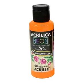 Tinta Acrílica Fosca Neon Laranja 60ml - Acrilex 039600105