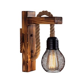Arandela Rustica Cordão 29cm 1E27 LA0027 Delis