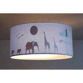 Luminária Plafon 2 Focos 15W Savana Tom Luz Iluminação Azul-bebê