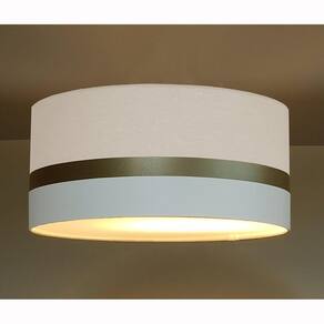Luminária Plafon 2 Focos 15w 5722 Faixa Dupla Tom Luz Iluminação Branco/Bronze
