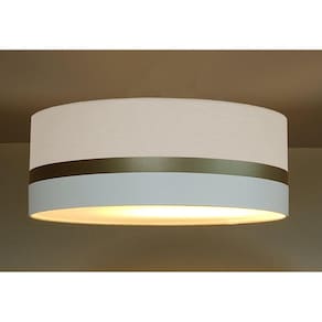 Luminária Faixa Dupla Tom Luz Iluminação Bronze/Branco