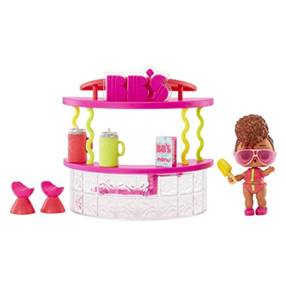 Conjunto de brinquedos OMG House of Surprises Snack Bar - boneca Rip Tide com 8 surpresas