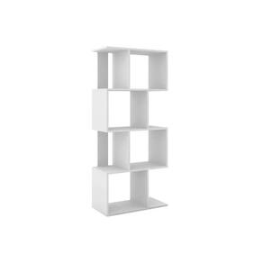 Estante De Livros Esm218 C/ 4 Nichos Branco - Movelbento