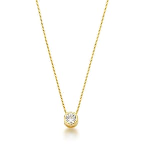 Colar Ponto De Luz 7,6mm Banhada A Ouro 18k - 45cm