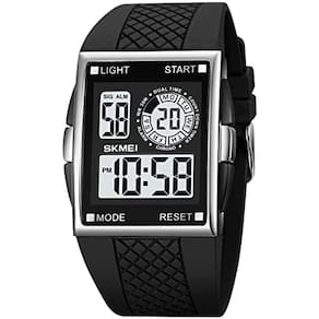 Relógio esportivo, alarme multifuncional, cronômetro, pulseira de borracha LED