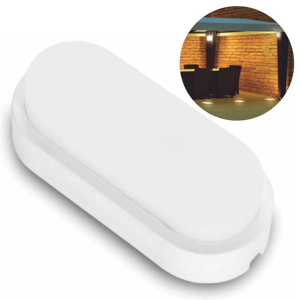 Arandela Led Luminária Tartaruga 15W Ip65 Bivolt Interna/Externa Luz Amarela 3000K Condomínio Jardim Sacada E Muro