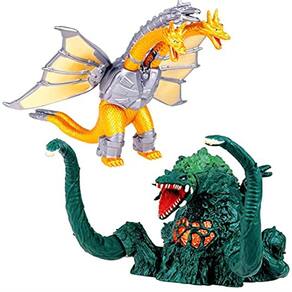 Figuras King Ghidorah e Biollante - 7" e 5" de altura
