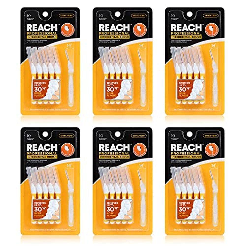 Escova interdental extra apertada de 0,7 mm | 30% a mais de remoção de placa bacteriana | Proteção gengival | 10 escovas