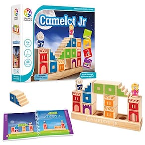 Camelot Jr. Jogo de quebra-cabeça de madeira, 48 desafios, 4 anos ou mais