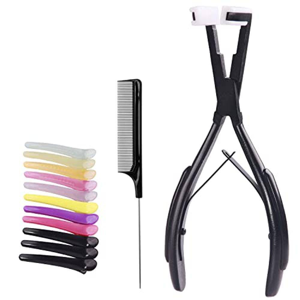 Kit de ferramentas de extensão de cabelo, alicate de extensão de cabelo com fita adesiva, alicate de vedação de cabelo, ferramentas de extensão de cab