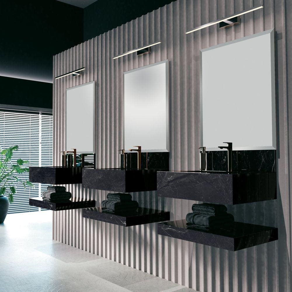 Prateleira em Porcelanato Para Banheiro 80cm Pró Blu Black