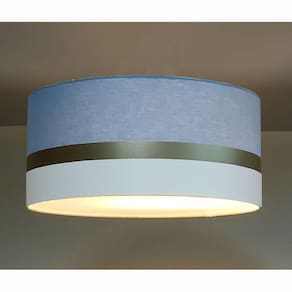 Luminária Plafon 2 Focos 15w 5721 Faixa Dupla Tom Luz Iluminação Azul-bebê/Bronze/Branco