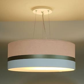 Pendente de Teto LED 50x15cm Faixa Dupla Tom Luz Iluminação Cáqui/Bronze/Branco