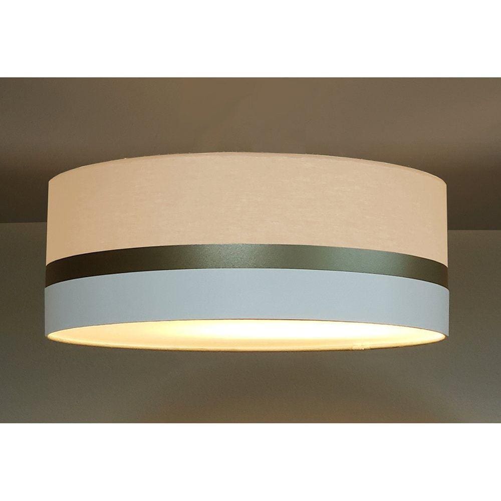 Luminária de Teto Plafon Faixa Dupla de Sobrepor Tom Luz Iluminação Cru/Bronze/Branco