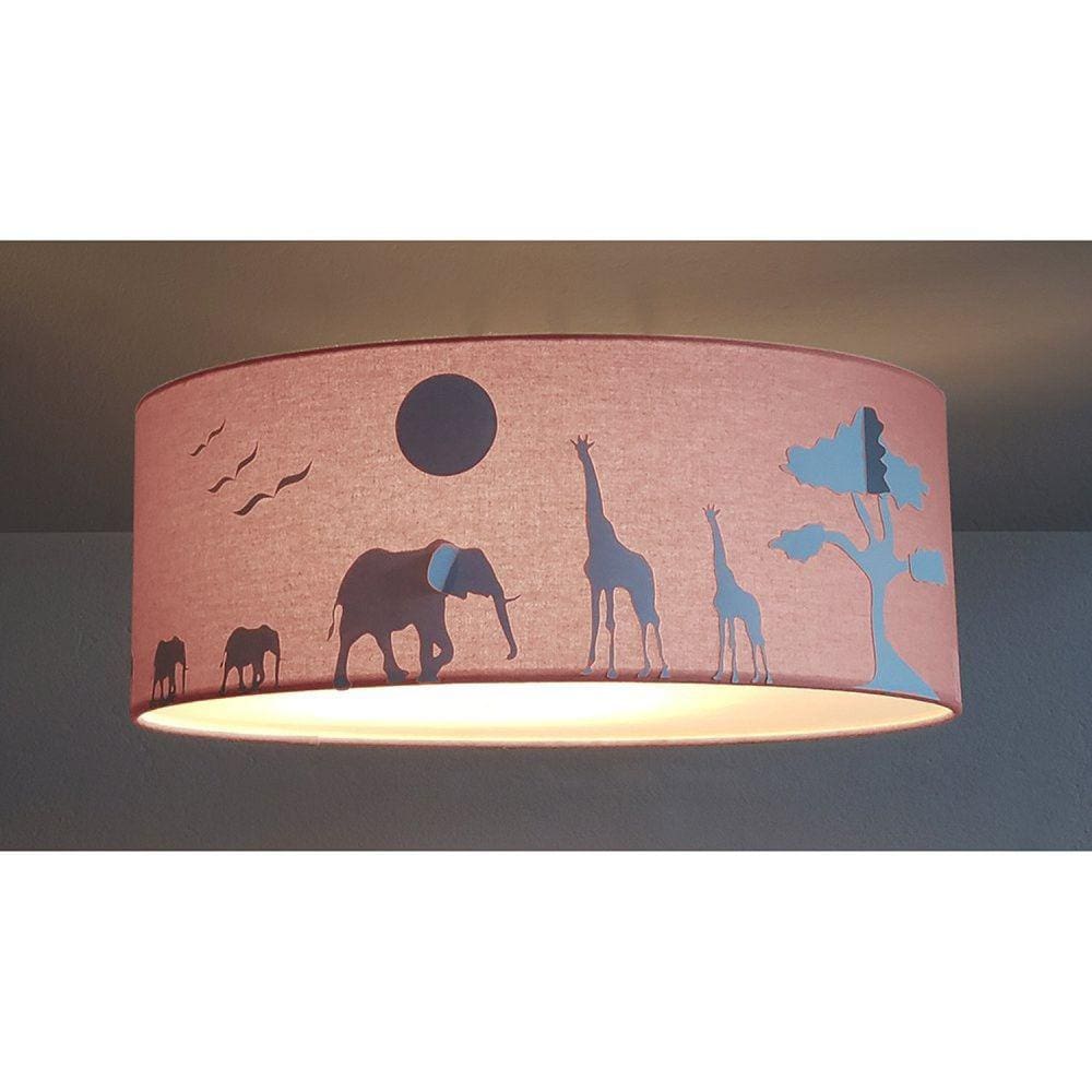 Luminária de Teto Plafon Savana de Sobrepor Tom Luz Iluminação Rosa-bebê