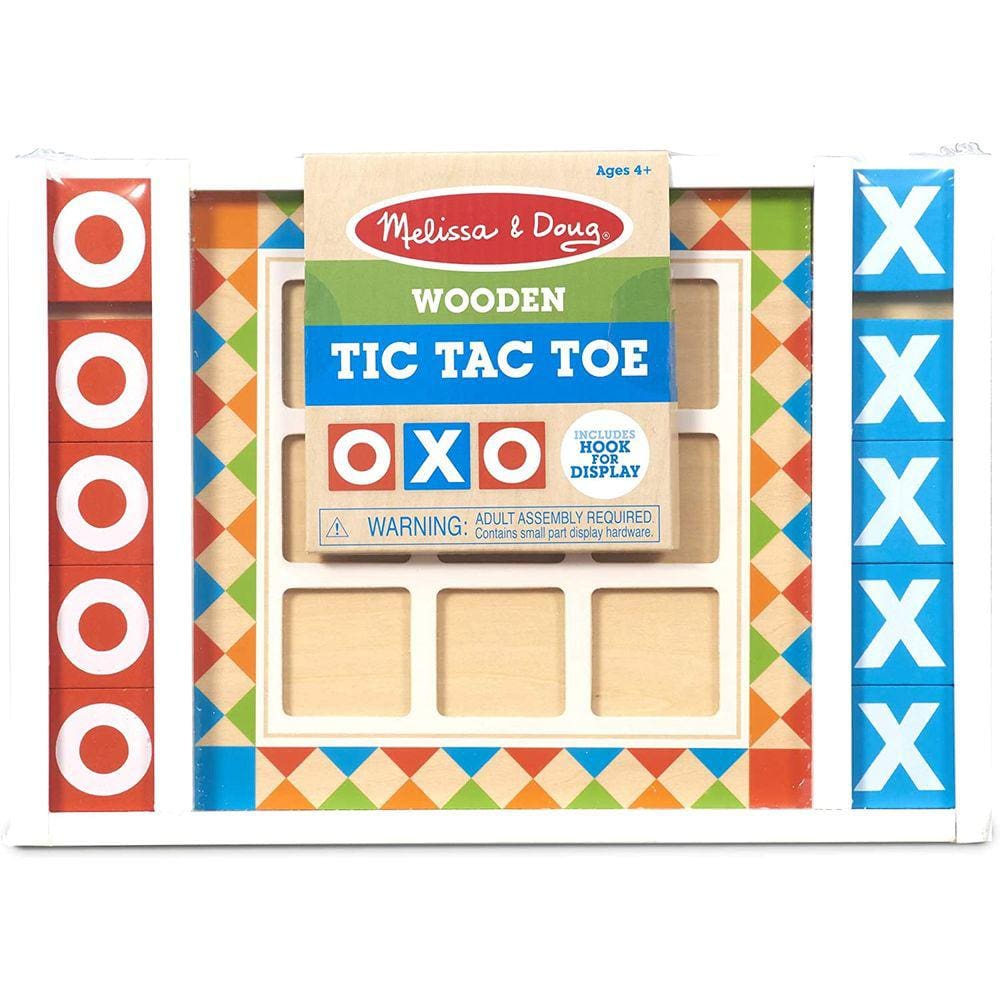 Madeira maciça Tic-tac-toe jogo de tabuleiro, brinquedos para crianças