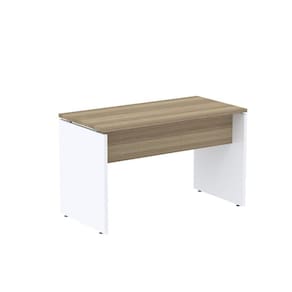 Mesa para Escritório Retangular 120cmx60cm P25 Noce Marromlle/Branco