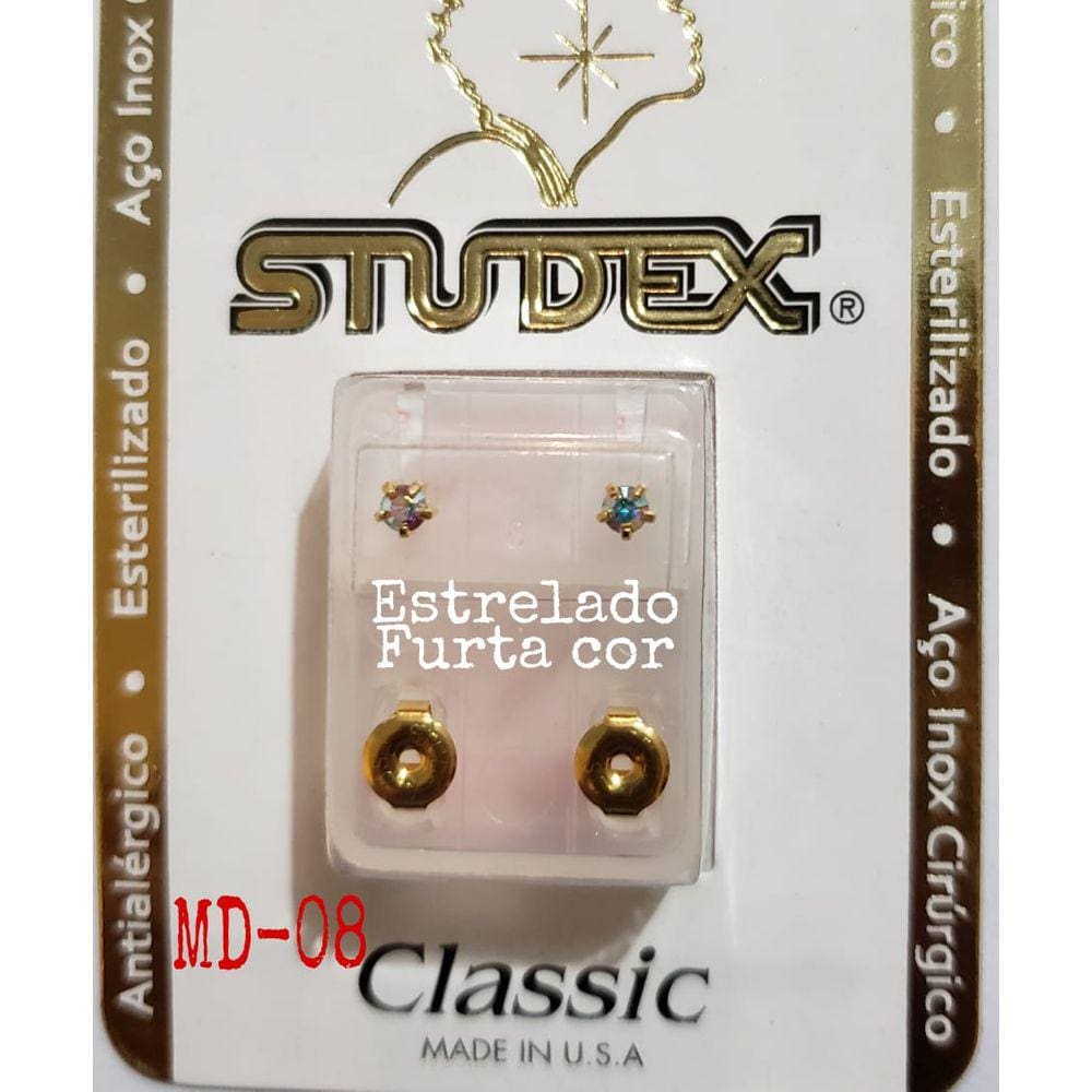 Brinco Studex Classic 4Mm Tiffany Furtacor Medio Dourado