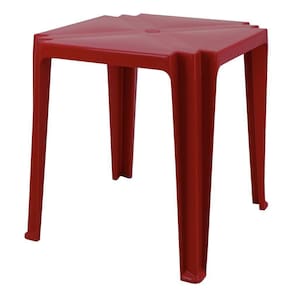 Mesa Quadrada Tramontina Tambau Basic Em Polipropileno Vermelho Tramontina