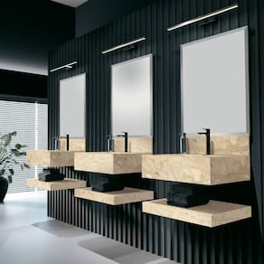 Prateleira em Porcelanato Para Banheiro 80cm Pró Blu Travertino