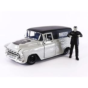 Carro Jada Monsters Chevy Suburban e boneco Frankenstein, brinquedos